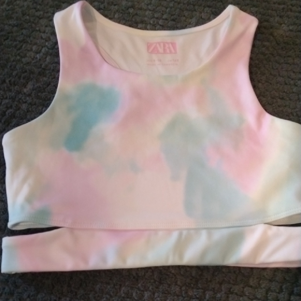 Zara: Girl's Pastel Tie-Dye Workout Top ( Size 9-10 ) . New without tags. $8